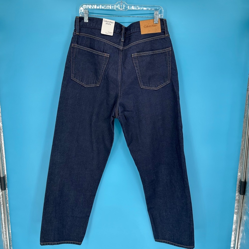 Calvin Klein Jeans Twisted Seam Jean W31 Dark Indigo Organic Cotton Selvedge NEW - Picture 2 of 16